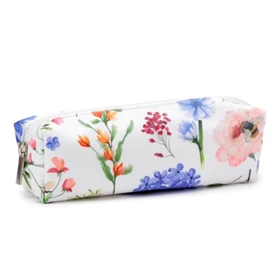 Image of Puckator Nectar Meadows Canvas Pencil Case School Equipment Stuff Cases Large Capacity Preppy Zipper Pouch Office Essentials Pencils Cute Pencilcase Pen