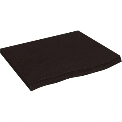 Image of vidaXL Wall Shelf Dark Brown 60x50x(2 4) cm Treated Solid Wood Oak
