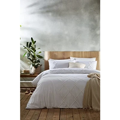 Image of Appletree Boutique Kojo Duvet Cover Set Double Bed Size in White