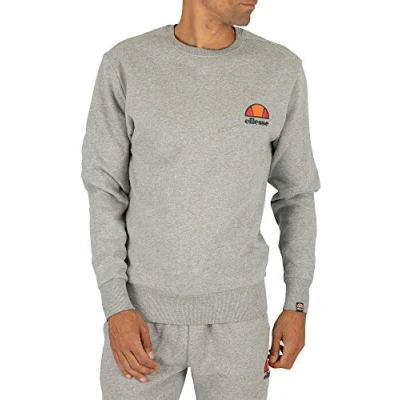 Image of ellesse Men&#039;s Diveria Sweatshirt, Grey Marl, M UK