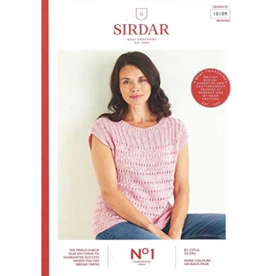 Image of Sirdar No.1 Stonewashed Aran Knitting Pattern Booklet 10109 Top