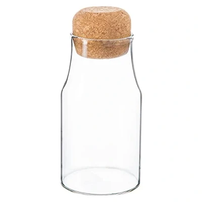 Image of 180ml Glass Storage Bottle with Cork Lid By Argon Tableware