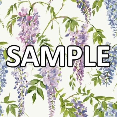 Image of World of Wallpaper Wisteria Tree and Flowers Hand Painted Smooth Sample for Living Room, Bedroom, Hallways, Feature Walls Lilac (203601)