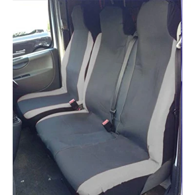 Image of Carseatcover UK® Heavy Duty GREY Racing Fabric Van Seat Covers Fits Most Vans Single &amp; Double