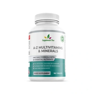 Image of a Z Multivitamins and Minerals Tablets 180 Vegan Multivitamin for Men &amp; Women (6 Months Supply) One Day 26 Nutrients Multi Pills UK Manufactured
