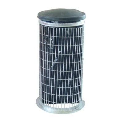 Image of Chabrias Ltd Wire Mesh Sackholder Full Guard Galvanised Outdoor Bin School Durable Construction Protection Rubber Lid Included Playgrounds &amp; Parks (Free Standing)