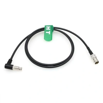 Image of HangTon High Density 6G SDI Video Cable for Blackmagic Assist 4K 5&quot; Monitor, Micro Studio Camera G2 Right Angle HD BNC to Female Adapter 30cm