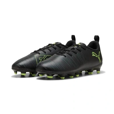 Image of PUMA Future 8 Play FG/AG JR Soccer Shoe, Black Fizzy Light Green Terrain, 2 UK