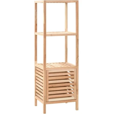 Image of vidaXL Bathroom Storage Cabinet Solid Walnut Wood 39.5x35.5x123 cm