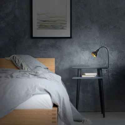 Image of BRILONER Leuchten 2603 015 Retro Clamp Light Reading Lamp with Flex Arm On/Off Switch 1x E14 Max. 25 Watt Metal Black / Gold