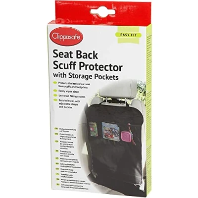 Image of Clippasafe Seat Back Scuff Protector with Storage Pockets