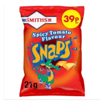 Image of Smiths Snaps Spicy Tomato Snacks 39p 21g x Case of 30