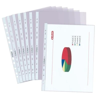 Image of Herlitz A4 Premium Punched Pocket Clear (50 Pieces)