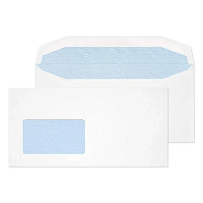 Image of Blake Purely Everyday DL+ 114 x 229 mm 90 gsm Mailer Gummed Window Envelopes (3804CBC) White Pack of 1000