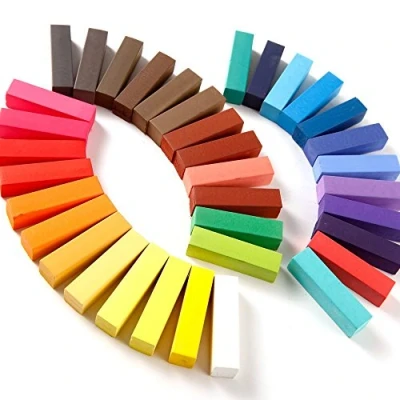 Image of Trimming Shop Temporary Hair Chalk Colour Pastel Dye 36pcs Set, Non Toxic Color for Halloween Makeup Birthday, Salon Washable Dye, Pack of 1