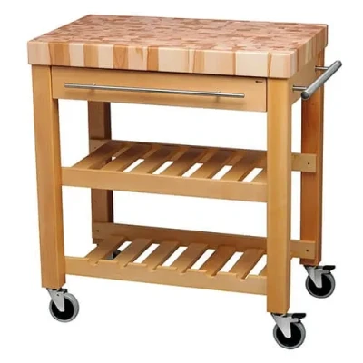 Image of Eddingtons The Leverton Solid Beech Kitchen Trolley
