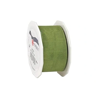 Image of C.E. Pattberg Sheer Organza Ribbon Olive (Green), 27 Yards Gift Wrap Ribbon, 1 inch Width, Accessories for Decoration &amp; Handicrafts, Presents, Every Occasion