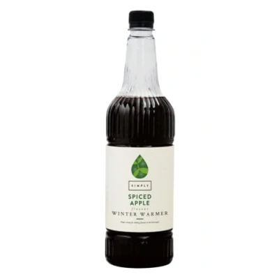 Image of Simply Spiced Apple Winter Warmer Syrup, Vegan and Nut Free Flavoured Syrup for Hot Drinks (1 Litre)