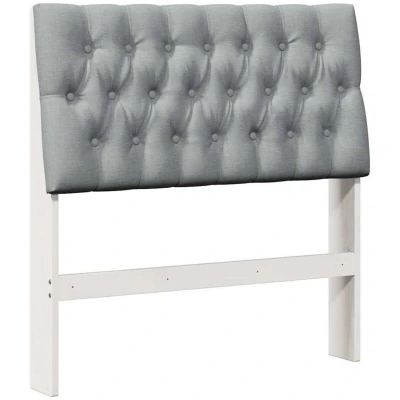 Image of vidaXL Upholstered Headboard Light Grey 90 cm Solid Pine Wood