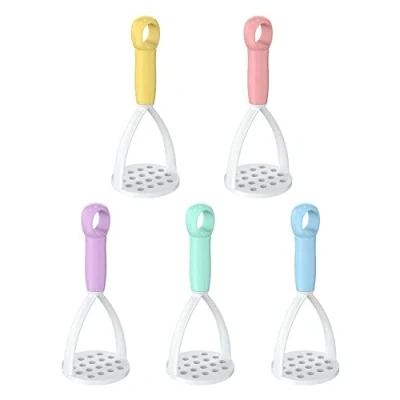 Image of Manual Silicone Potato Masher, Mini Masher for Non Stick Cookware, Cooking Utensils