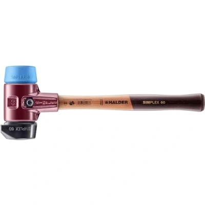 Image of Halder USA Simplex Mallet with Soft Blue Rubber (Non marring) and Stand UP Black Inserts (3012.26)