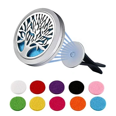 Image of Vicloon Car Essential Oil Diffuser,Car Air Freshener Magnetic Combinative Natural 2 Feet Clip and 10 Refill Felt Pads for Your Car, Office, Room or Other Indoor Places