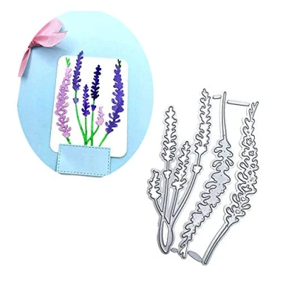 Image of Cutting Dies for Card Making, YunTrip Lavender Flower Metal Die Cut Stencils DIY Scrapbooking Photo Album Paper Decorative Craft Greeting Cards/Invitation
