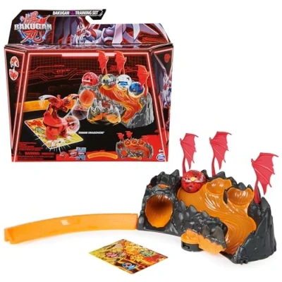 Image of BAKUGAN Training Set with Titanium Dragonoid, Dragon Clan Themed Customisable Action Figure, Trading Cards and Playset, Kids’ Toys for Boys Girls 6 up