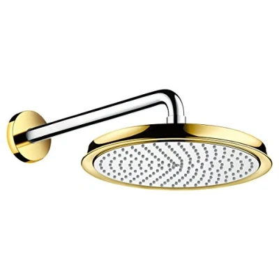 Image of hansgrohe Raindance Classic 240 Air Overhead Shower, Shower Arm, 1 Spray, chrome/gold optic