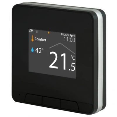 Image of Neomitis Myneo Stat Programmable Wireless Connected Room Thermostat In Black Ertrftba