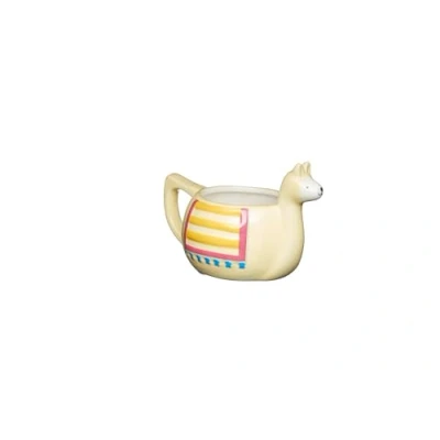Image of KitchenCraft Painted Ceramic Novelty Llama Mug, 400 ml (14 fl oz) Cream