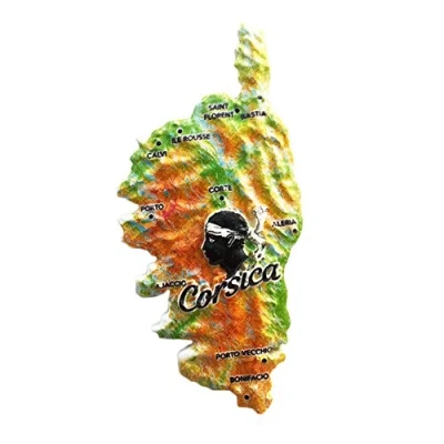 Image of 3D Corsica France Refrigerator Fridge Magnet Tourist Souvenirs Handmade Resin Craft Magnetic Stickers Home Kitchen Decoration Travel Gift