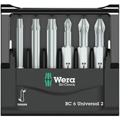 Image of Wera 05073638001 Mini Check SB Set Torsion Extra Tough 50 mm Direct Drive PH / PZ TX 6pc
