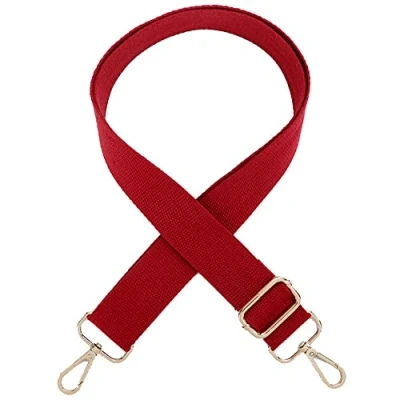Image of Wide Shoulder Strap Adjustable Replacement, DOTBUY SHOP Bag with Metal Swivel Hooks for Unisex Purse, Handbag, Belt Crossbody, Bag, Canvas (Claret,one Size)