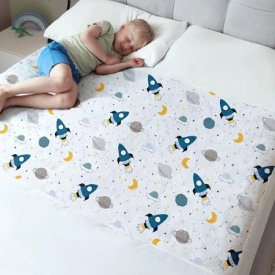 Image of Hygge Sheets® Potty Training Bed Pads 100% Waterproof Wetting Sheets for Double Beds Non Slip, Easy to Change at Night Includes Free Children&#039;s E Book UK Brand Space