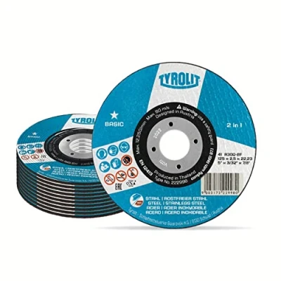 Image of Tyrolit 2 in 1 Cutting Disc for Stainless Steel 125 x 2.5 22.23 mm (Pack of 25)