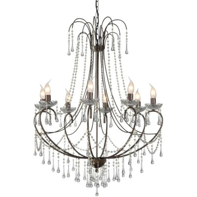 Image of Romance 8 Light Multi Arm Chandeliers Rust