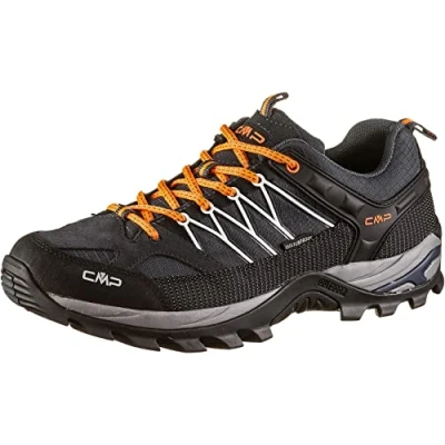 Image of CMP Men&#039;s Rigel Low Trekking Shoes WP, Anthracite Flash Orange, 7 UK
