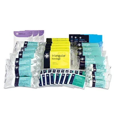 Image of Reliance Medical 50 Persons First Aid Refill Kit Ideal in Combination with The Lewis Plast Large 21 Box, includes Dressing Pads, Bandages, Emergency Essentials