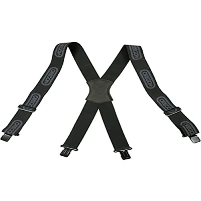 Image of OREGON 562411 Black Logger Braces with Metal Clips