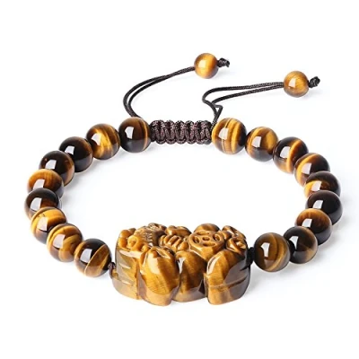 Image of COAI Semi Precious Stone Tiger Eye Womens Beaded Bracelet 8mm