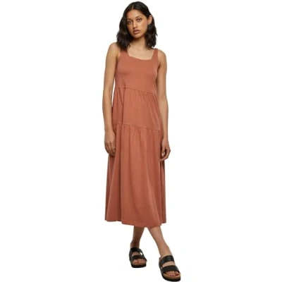Image of Urban Classics 7/8 Length Valance Summer Jersey dress, Women&#039;s, Size: XXL, Terracotta