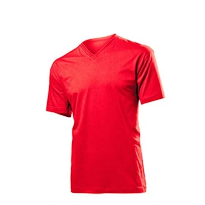 Image of Stedman Apparel Men&#039;s Classic T V neck/ST2300 Shirt, Scarlet Red, Small