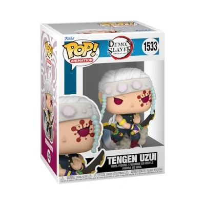 Image of Funko POP! Animation: Demon Slayer Tengen Uzui 1/6 Odds for Rare Chase Variant Metallic Collectable Vinyl Figure Gift Idea Official Merchandise Toys Kids &amp; Adults Anime Fans