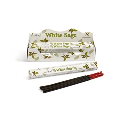 Image of STAMFORD INC. 37119 White Sage Incense Sticks, 20 Sticks x 6 Packs