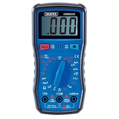 Image of Draper Digital Multimeter Voltage Tester LCD Screen Current Meter Multi Use Testing Tool 41817