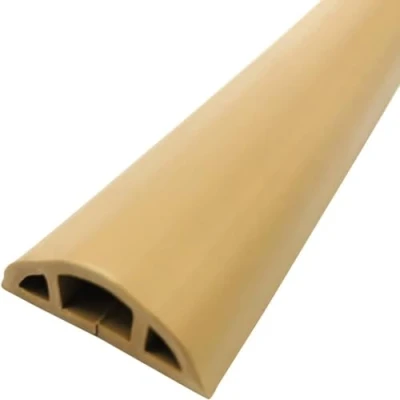 Image of DXIUMZHP Cord Manager Cable Protector Floor Cover, Light Brown, 1m