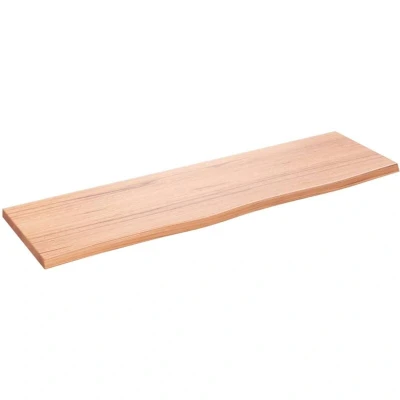 Image of vidaXL Bathroom Countertop Light Brown 100x30x2 cm Treated Solid Wood