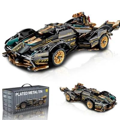 Image of Technic Sport Car Building Blocks Set, 967 PCS Super Sports Kit, 1:14 Racing Collectible Model Supercar Brick Vehicle Construction Toys Gift for Adults and Teens（V12）