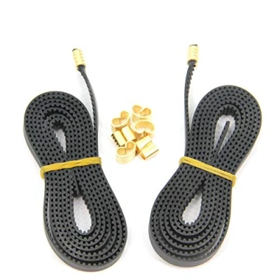 Image of Befenybay 2pcs 2GT Open Timing Rubber Belt Length 1.2Meter Width 6mm with 8pcs Copper Buckle for Ender 3 3D Printer (Open Belt)